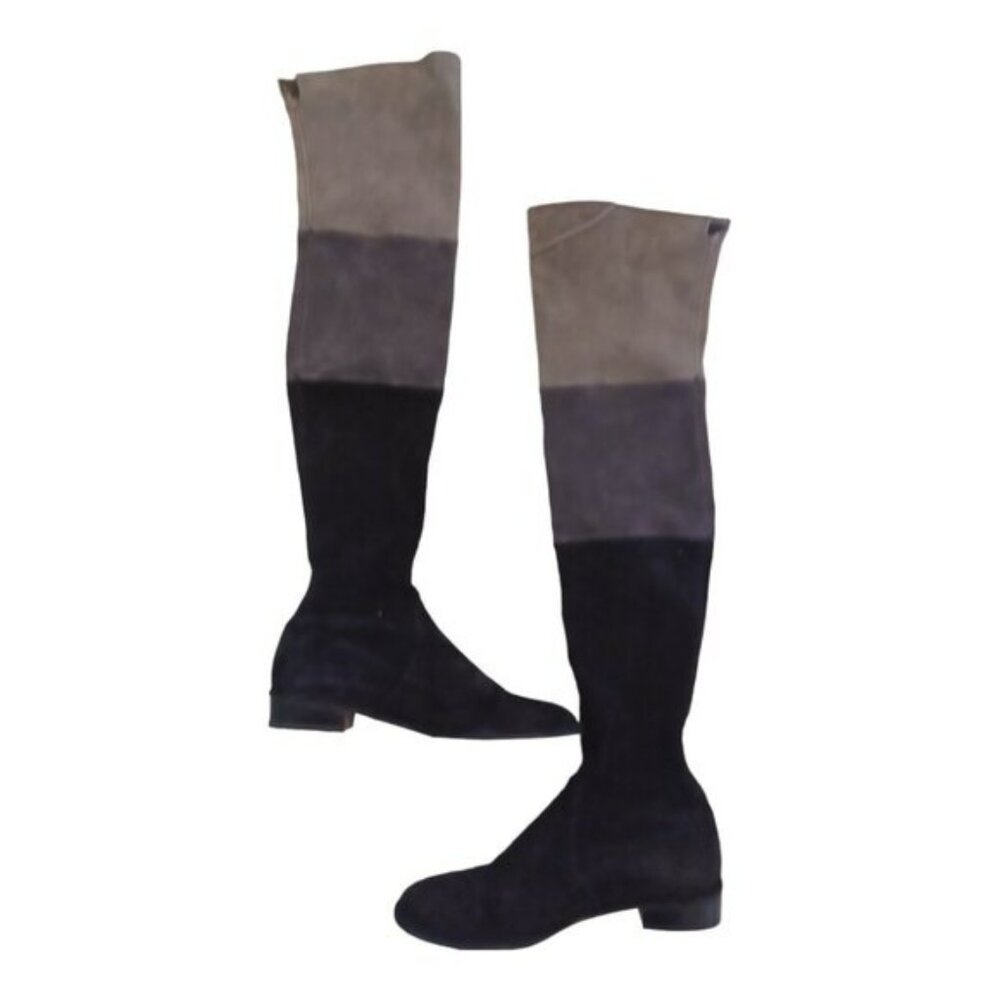 Stuart Weitzman Trio Lowland Suede Over The Knee Boots 7 1/2 Size